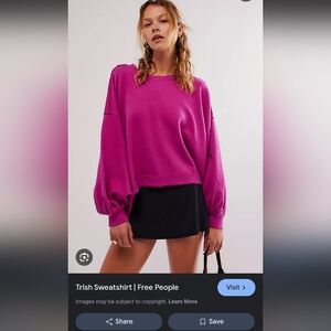 Free People Boucle Pullover Sweater Women’s xs Hot Pink.like New